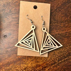 Geometric Wooden Earrings